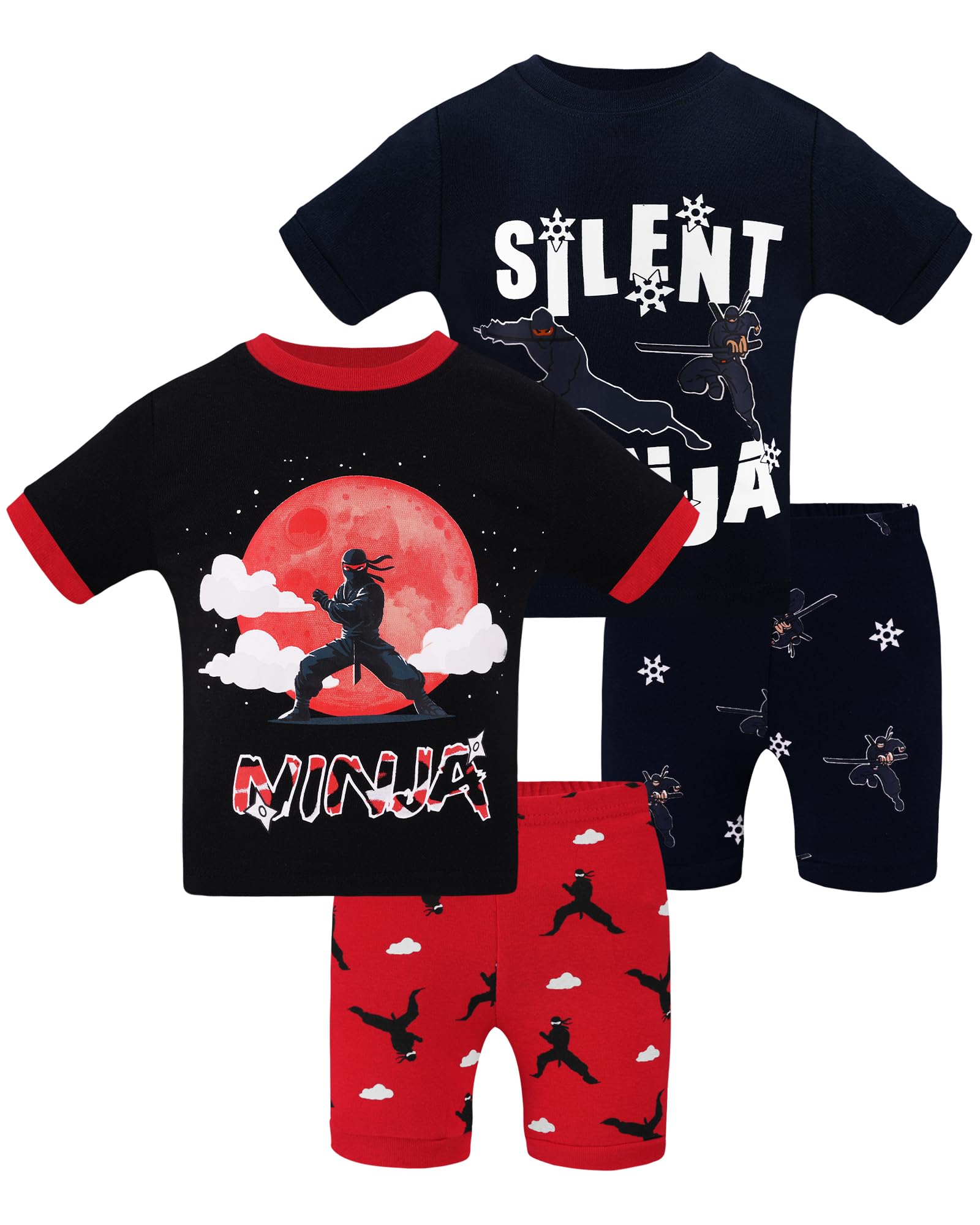 Daughter Queen Boys Pajamas 18-24 Months Summer Pjs Ninja Pj Sets Baby Toddler 100% Cotton Short Sleeve Jammies Sleepwear Sleepi