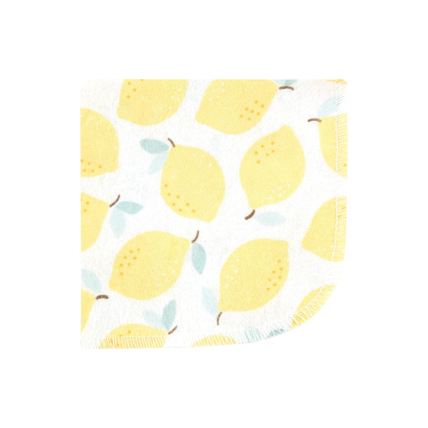 Hudson Baby Unisex Baby Flannel Cotton Washcloths, Lemon Daisy 10 Pack, One Size