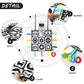 Teytoy Tummy Time Floor Mirror, Double High Contrast Play And Pat Activity Mat Black And White Baby Crinkle Toys With Teether, G