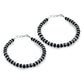 Parnika 925 Traditional Black Crystals Baby Nazariya Kids Bracelet In Pure 92.5 Sterling Silver For Kids  One Pair (Silver Ring