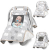 Baby Carseat Seat Cover Boys, Winter Carseat Canopy, Cozy & Warm Cover with Zipper Peep Windows, Infant Minky Carrier Cover, Sof