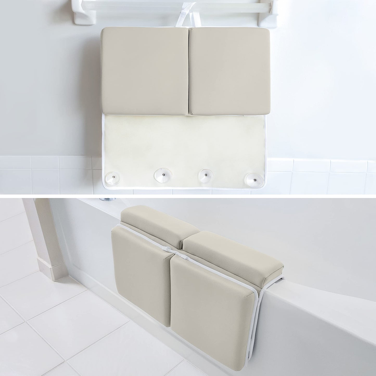 Bath Kneeler With Elbow Rest Pad Set, 1.75 Inch Thick Kneeling Pad And Elbow Support For Knee Arm Support, Large Bathtub Kneelin