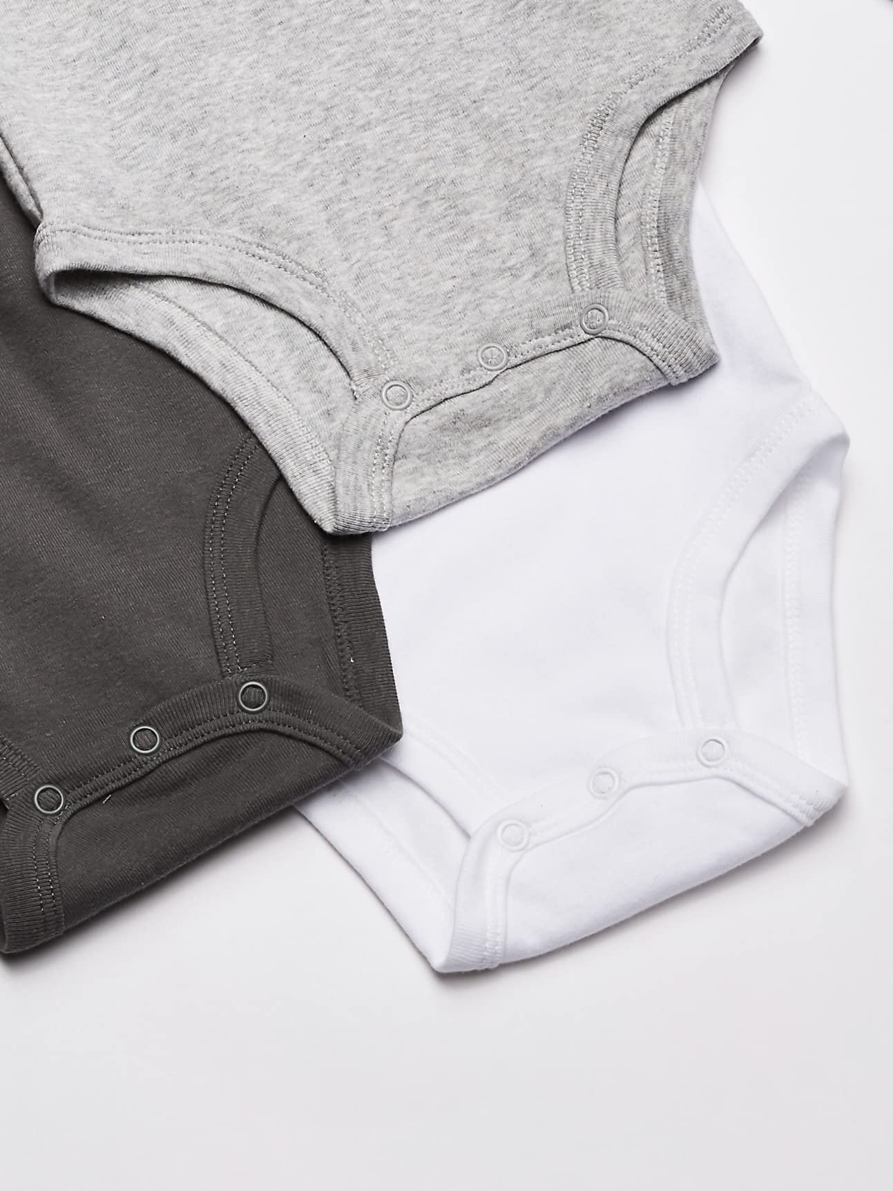 Carter'S Baby 7-Pack Long Sleeve Bodysuits, White/Grey, 18M