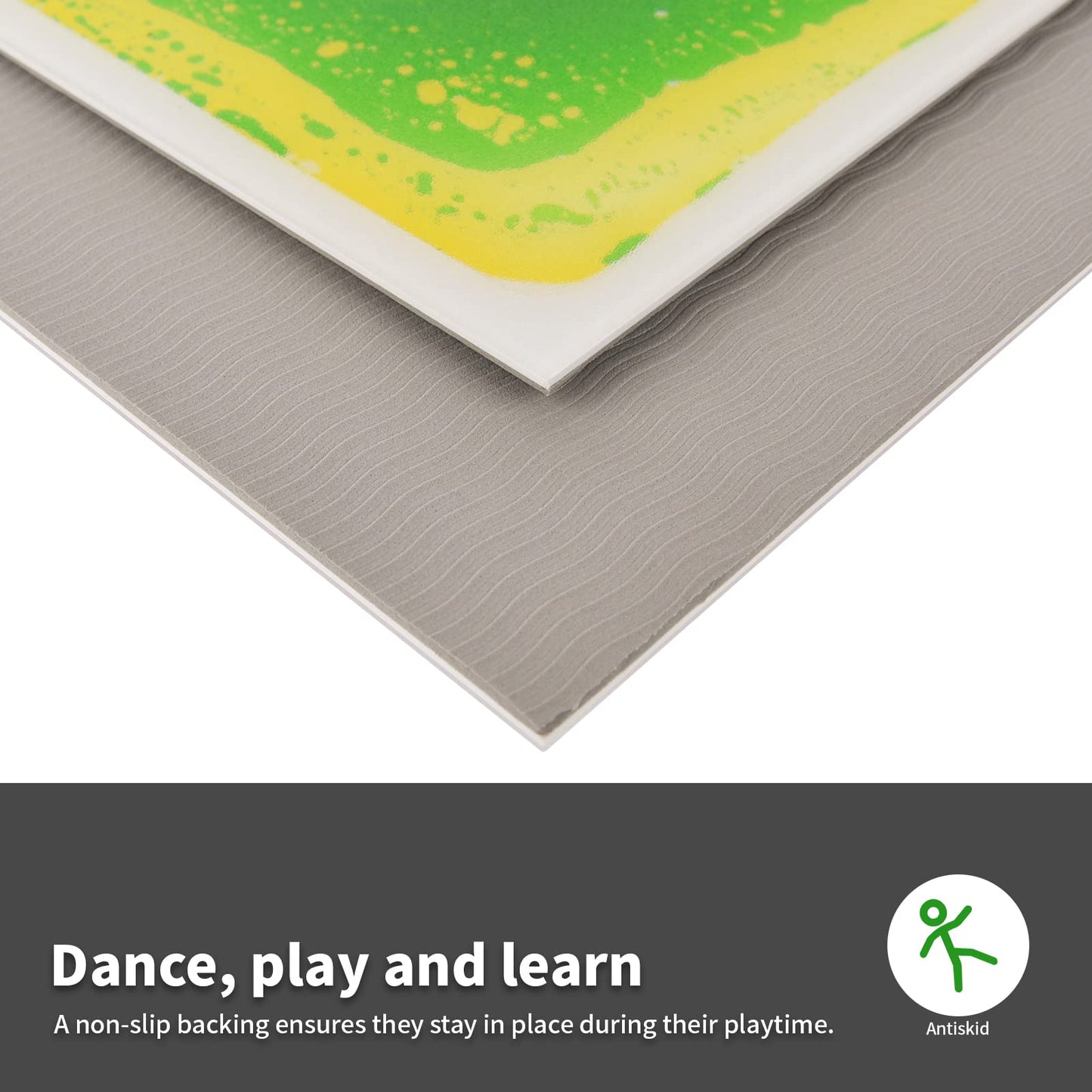 Longking 6 Sensory Tiles, 12' X 12' Sensory Floor Tiles, Liquid Floor Tiles, Lava Tiles