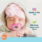 Razbaby Jollypop Baby Pacifier For Newborns 3M+ - Soft Bpa Free Medical Grade Silicone Made In The Usa With A Durable One Piece