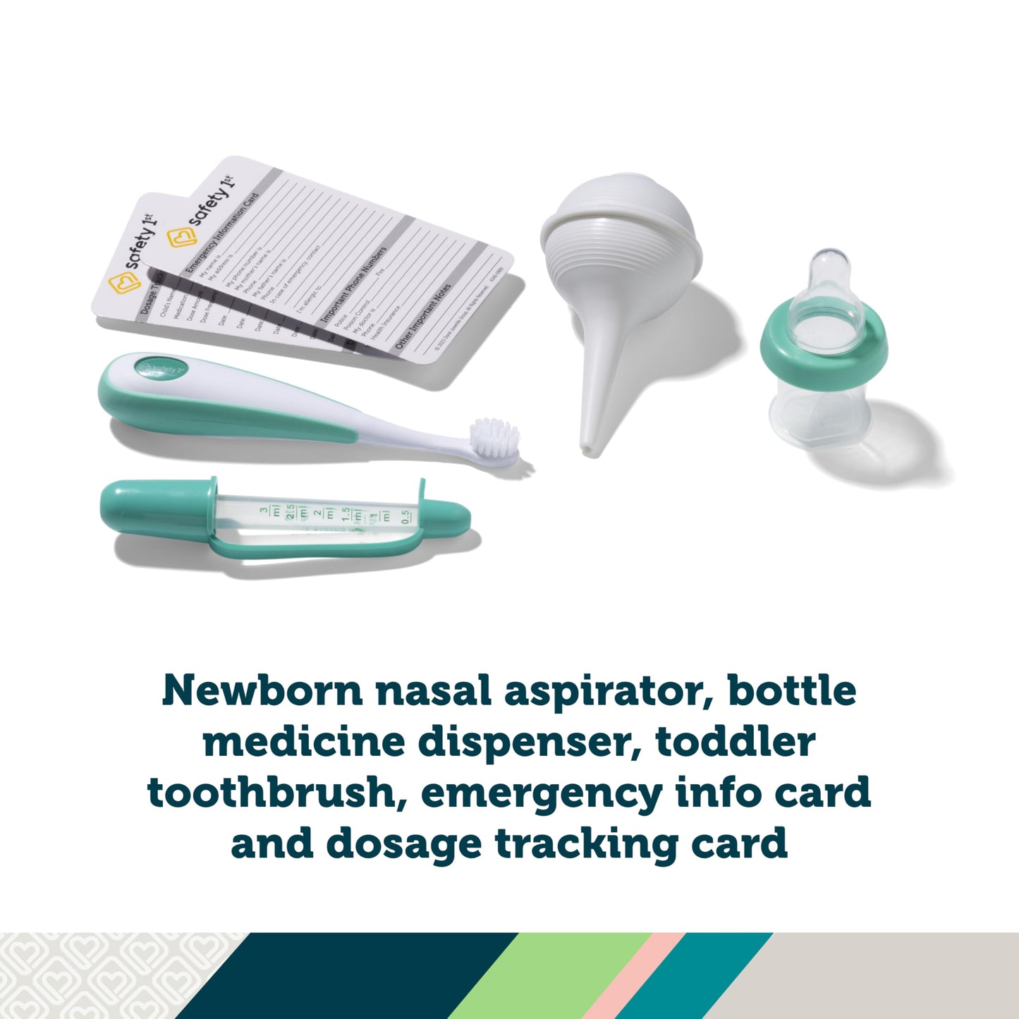 Safety 1st Nursery Care Health & Grooming Kit, Pyramids Aqua, One Size