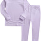 Vaenait Baby Kids Long Sleeve Modal Sleepwear Pajamas 2Pcs Set Modal Lavender M