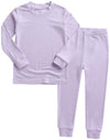 Vaenait Baby Kids Long Sleeve Modal Sleepwear Pajamas 2Pcs Set Modal Lavender M