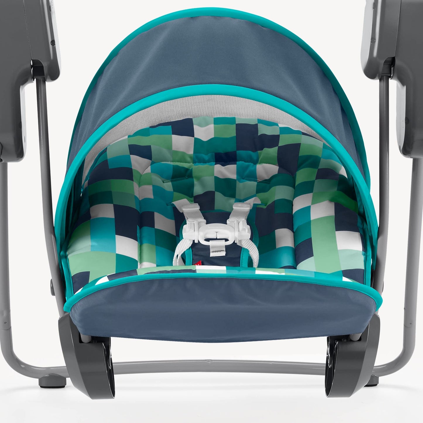 Fisher-Price On-The-Go Swing - Pixel Forest, Baby Seat With Canopy That Easily Folds For Travel