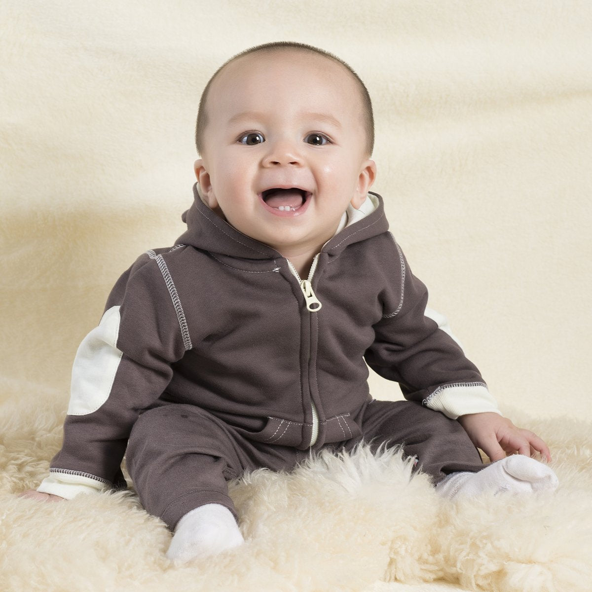 Babysoy Unisex Baby & Toddler Fleece Zipper Hoodie Jacket, Chocolate, 12-24M