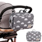 MOMIGO Baby Diaper Caddy Tote Baby Stroller Bag Nursery Storage Bin for Wipes & Toys Mini Diaper Bag for Outdoor (Grey Cloud)