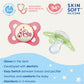 Mam Night Pacifiers (2 Pack, 1 Sterilizing Pacifier Case), Mam Pacifiers 0-6 Months, Best Pacifier For Breastfed Babies, Glow In