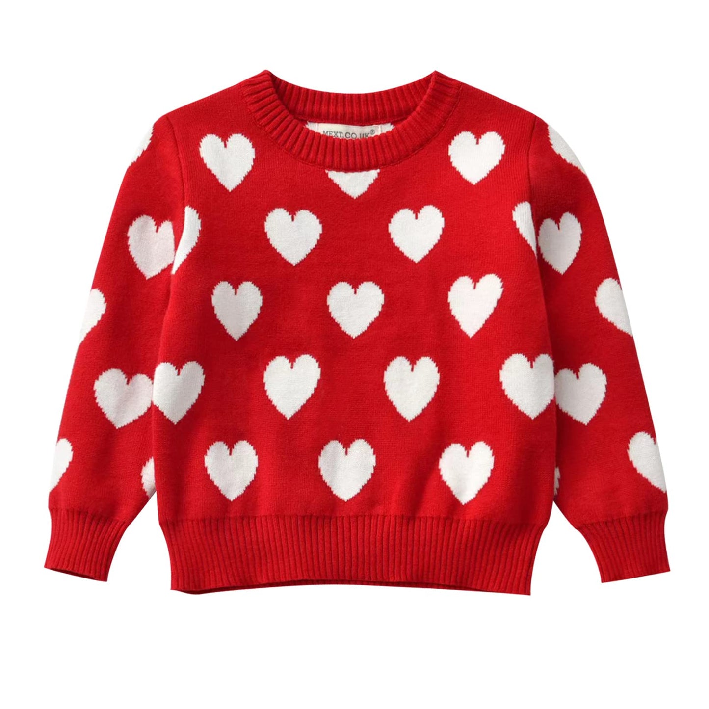 Baby Girl Valentine'S Day Outfit Toddler Kids Love Long Sleeve Knit Sweater Crewneck Pullover Sweatshirt Tops (Red1, 5T)