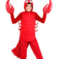 Fun Costumes Kid's Red Lobster Halloween Costume, Underwater Sea Creature Outfit for Boys and Girl's - Large