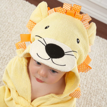 Baby Aspen 'Big Top Bath Time Lion Hooded Towel/Robe, 0-9 Months