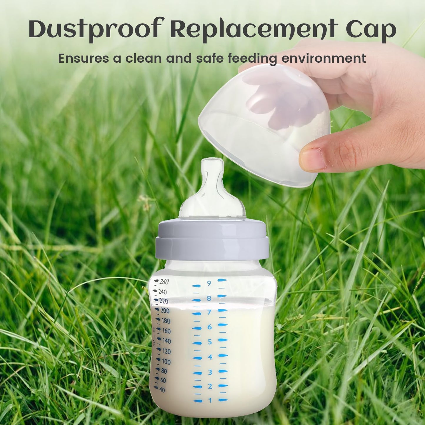 8 Count Baby Bottle Lids Compatible With Philips Avent Baby Bottles, Soft & Safe Pp Bottle Caps For Avent Natural Plastic And Gl