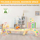 7In1 Extra Large Pikler Triangle Set, Indoor Climbing Toys For Toddlers, Foldable Wooden Montessori Climbing Set With Arch, Ramp