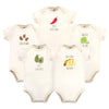 Touched By Nature Unisex Baby Organic Cotton Bodysuits, Taco, 9-12 Months