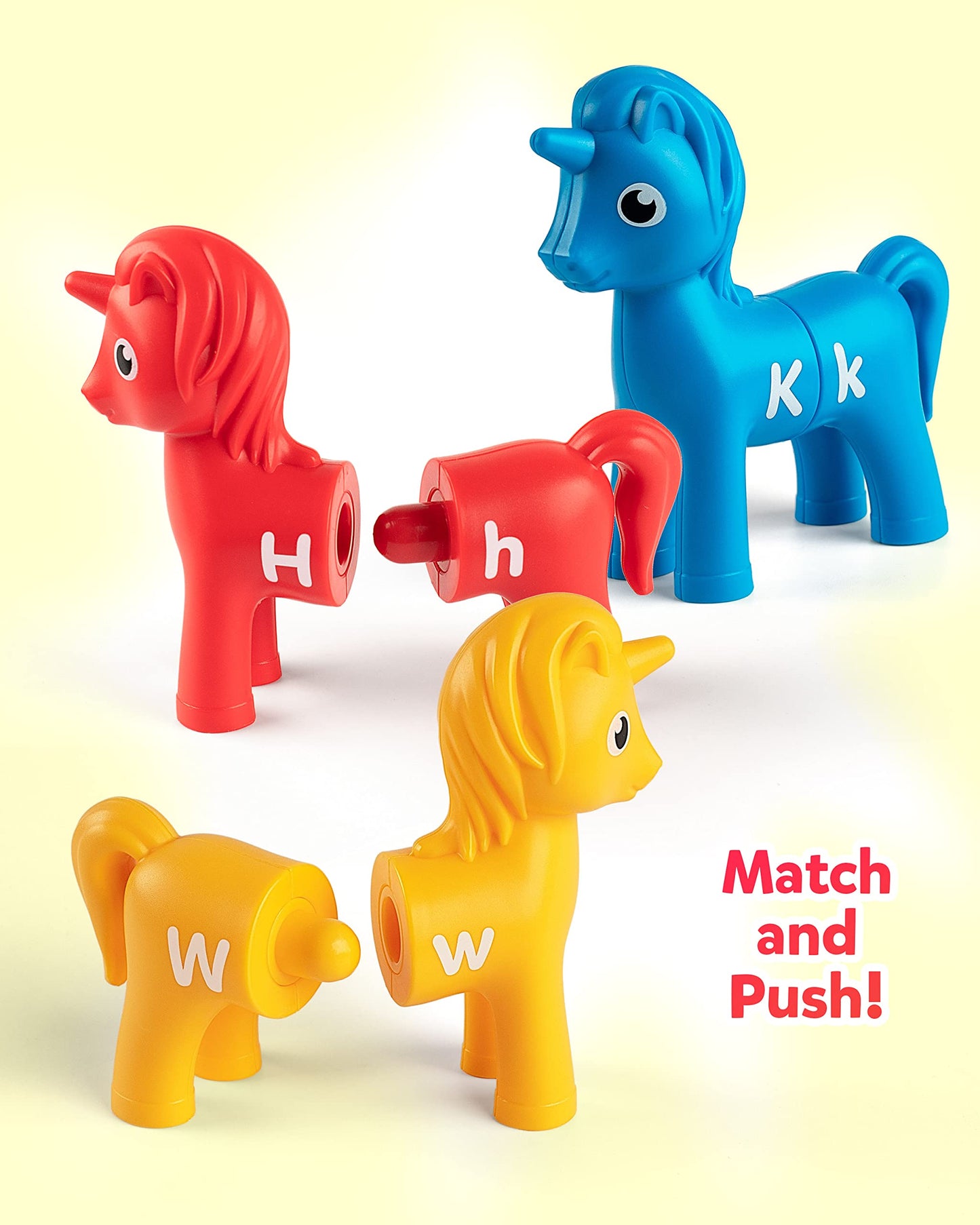 Coogam Unicorn Uppercase & Lowercase Letters Matching Game,13pcs Double-Sided ABC Letter Toys with 26 Alphabet Recognition Match
