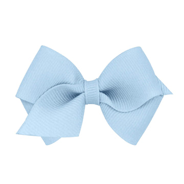 Wee Ones Girls' Classic Grosgrain Hair Bows On A Weestay No-Slip Hair Clip, Handmade, Wee Sized Bow, Millennium Blue