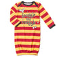 Harry Potter Hedwig Owl Newborn Baby Boys 3 Pack Sleeper Gowns Multicolor/Gray Newborn
