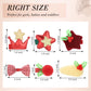 Obeoby 24 Pack Hair Clips For Girls, Red Hair Barrettes Metal Snap Hair Clips Hair Accessories For Baby Girls Happy New Year Gif
