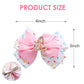 Birthday Hair Bow For Baby Girls 1 2 3 4 5 6 Years Sprinkle Decorations Confetti Ice Cream Party Pink Hair Accessories For Four