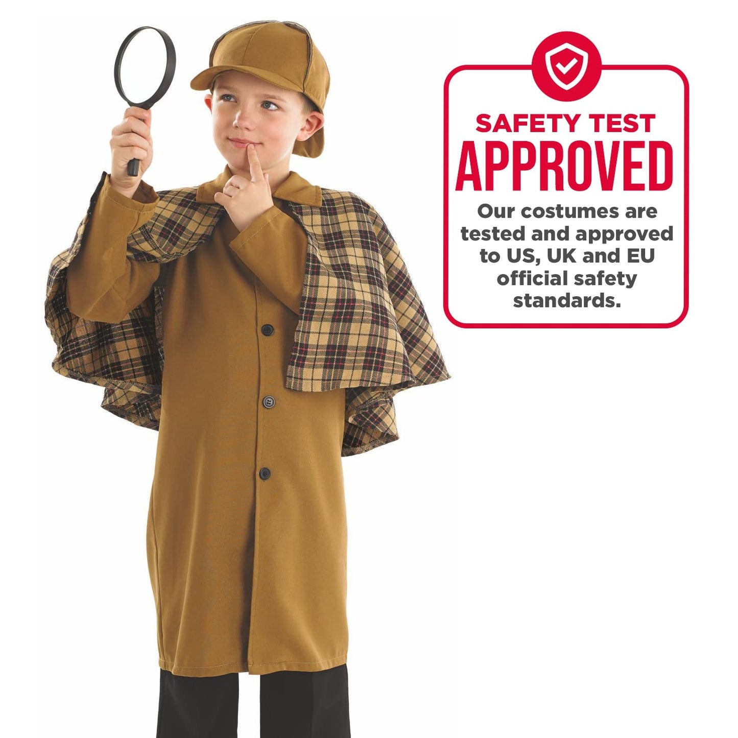 Fun Shack Victorian Detective Costume Kids, Detective Kids Costume, Detective Cape, Kids Detective Costume