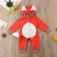 Newborn Baby Girl Boy Halloween Cosplay Cartoon Clothes Fox Coat Fur Bodysuit Jumpsuit Hooded Playsuit Romper (Orange, 0-3 Month