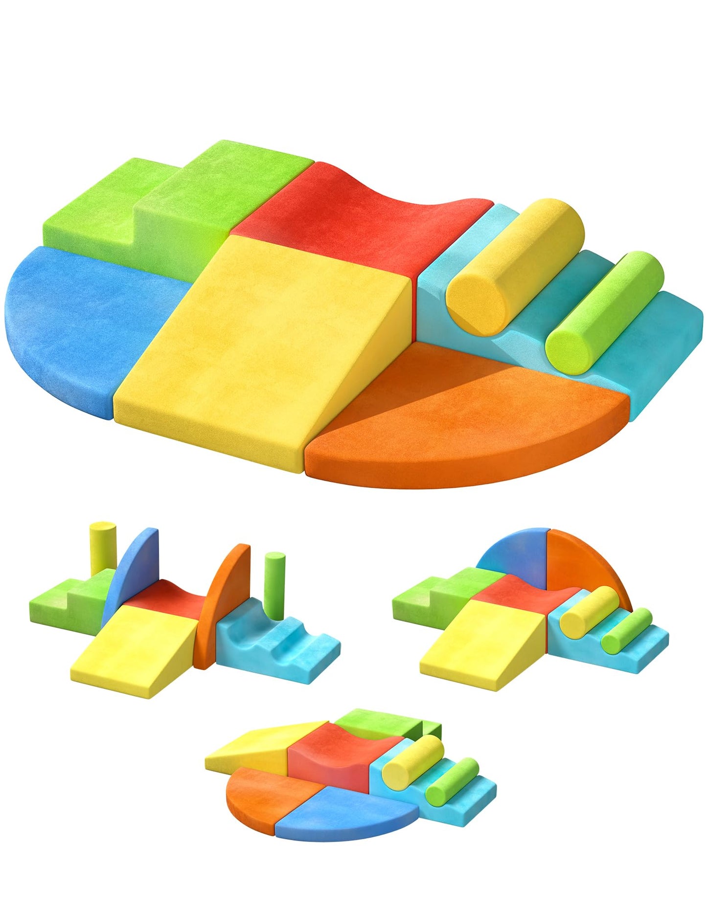 Twinkoo Soft Climbing Toys For Toddlers, 8-Piece Foam Climbing Block Set, Colorful Play Gym For Child Development, Enhances Moto