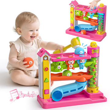 Pound A Ball Musical Toy for 1 Year Old Girl Gifts, Interactive Learning Toy for Baby 6-12 Months, 1st Birthday Girl Gifts First