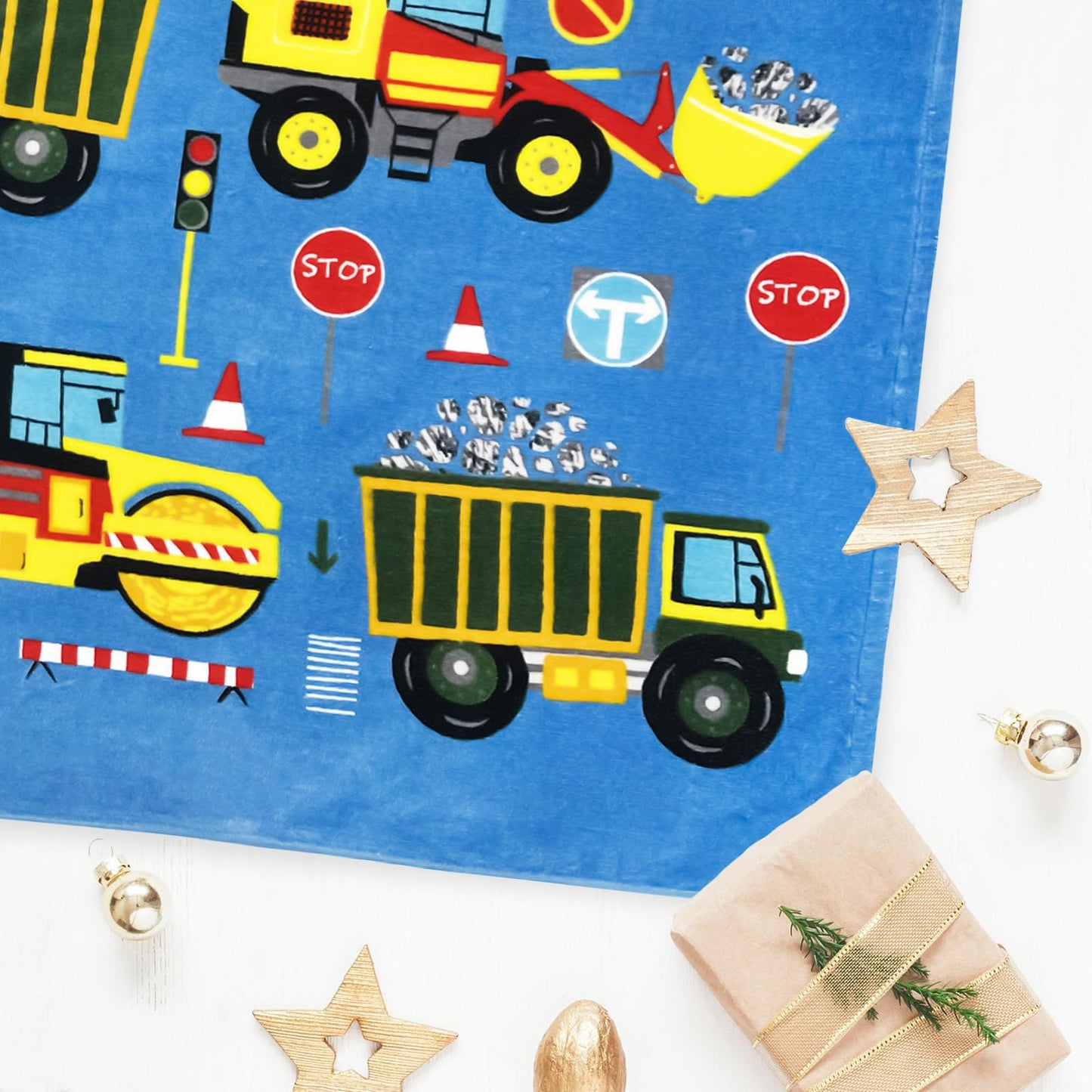 Bangsaur Excavator Beach Towel, 100% Cotton 50'X30' Hooded Bath Wrap Towel, Toddlers Baby Boys 3-10 Years Coverup Truck