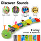 Sumobaby Infant Baby Musical Stuffed Animal Activity Soft Toys with Multi-Sensory Crinkle, Rattle and Textures, for Tummy Time N