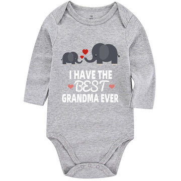 I Have The Best Grandma Baby Boy Clothes Unisex Funny Baby Girl Baby Bodysuit 0-3 Months (Graylong,9-12M)