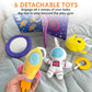 Quokka Baby Play Gym Xl - Rocket-Shaped Baby Play Mat With 6 Large Sensory Toys - Tummy Time Mat For Infant Development - Machin