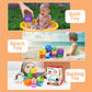 MOONTOY Stacking Cups Baby Toys 6 10 12 18 Months, Montessori Toys for 1 Year Old Toddler Learning Toys with Numbers Shapes Patt