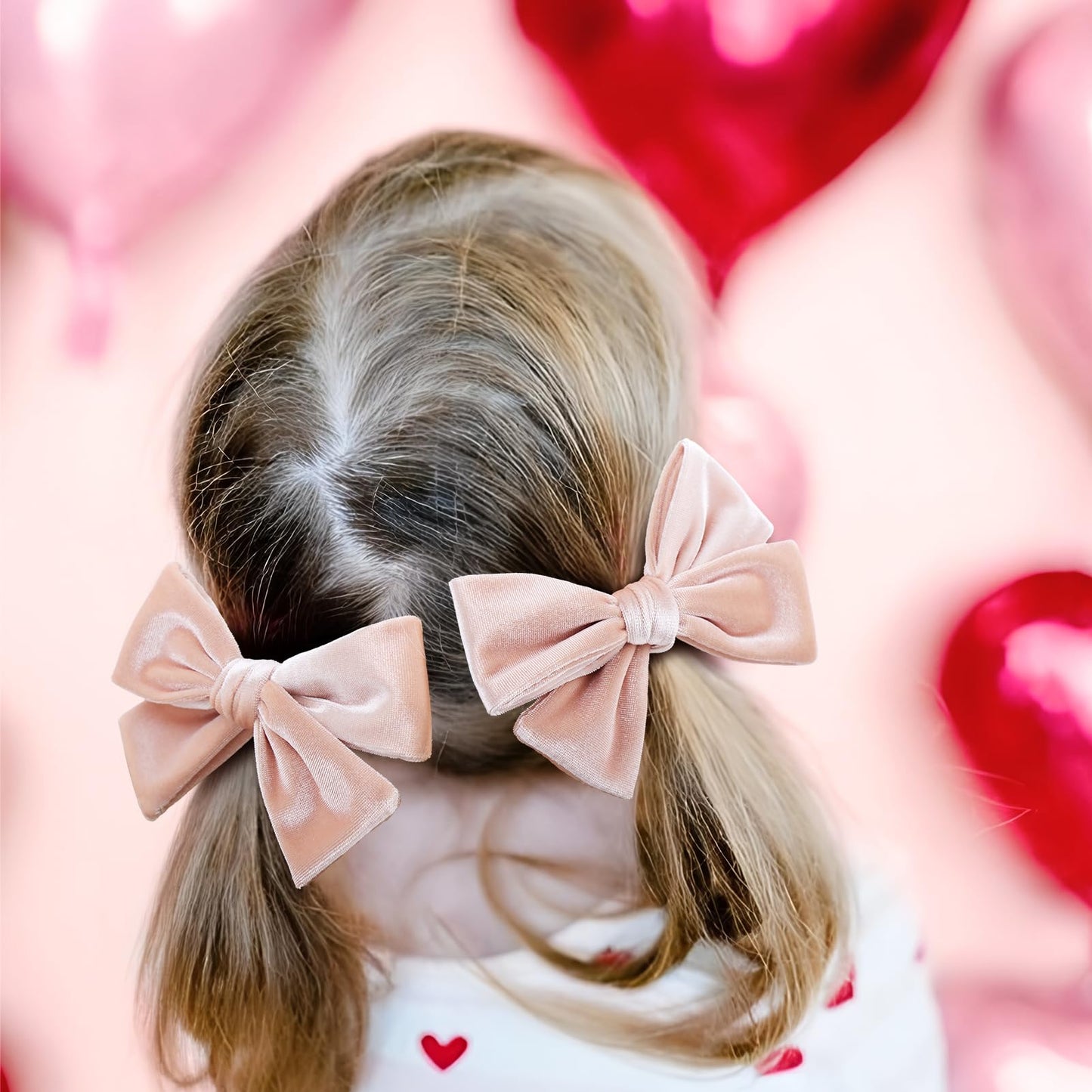 Velvet Hair Bows Alligator Clips For Girls Pink Bow Clip For Hair Bowknot Alligator Barrettes Baby Girls Hair Accessories Pink B