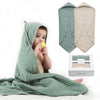 FAVERDIIY Hooded Baby Towels for Newborn, 35x35 Inch 2 Pack 100% Muslin Cotton Baby Bath Towel, Soft Baby Beach Towels with Hood