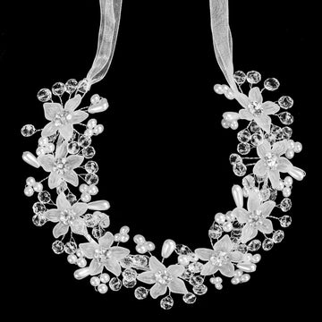Papoopy Flower Girl Headpiece For Wedding, First Communion, Bridal, Hair Accessories (F12)