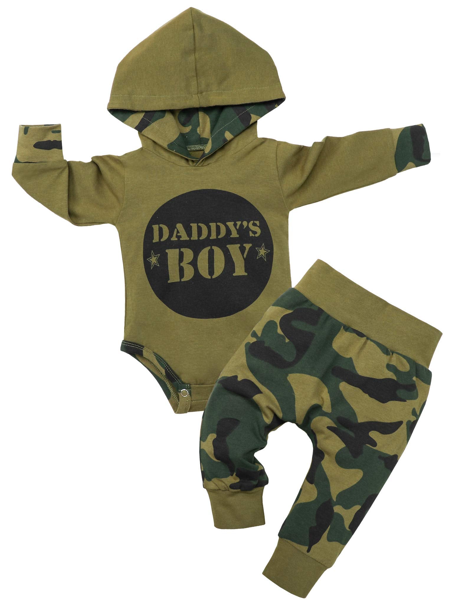 Fommy Baby Boy Clothes 6-9 Months Boy Outfits Daddy'S Boy Print Hoodie – Cutebab WBBAPB088TBMKQ2