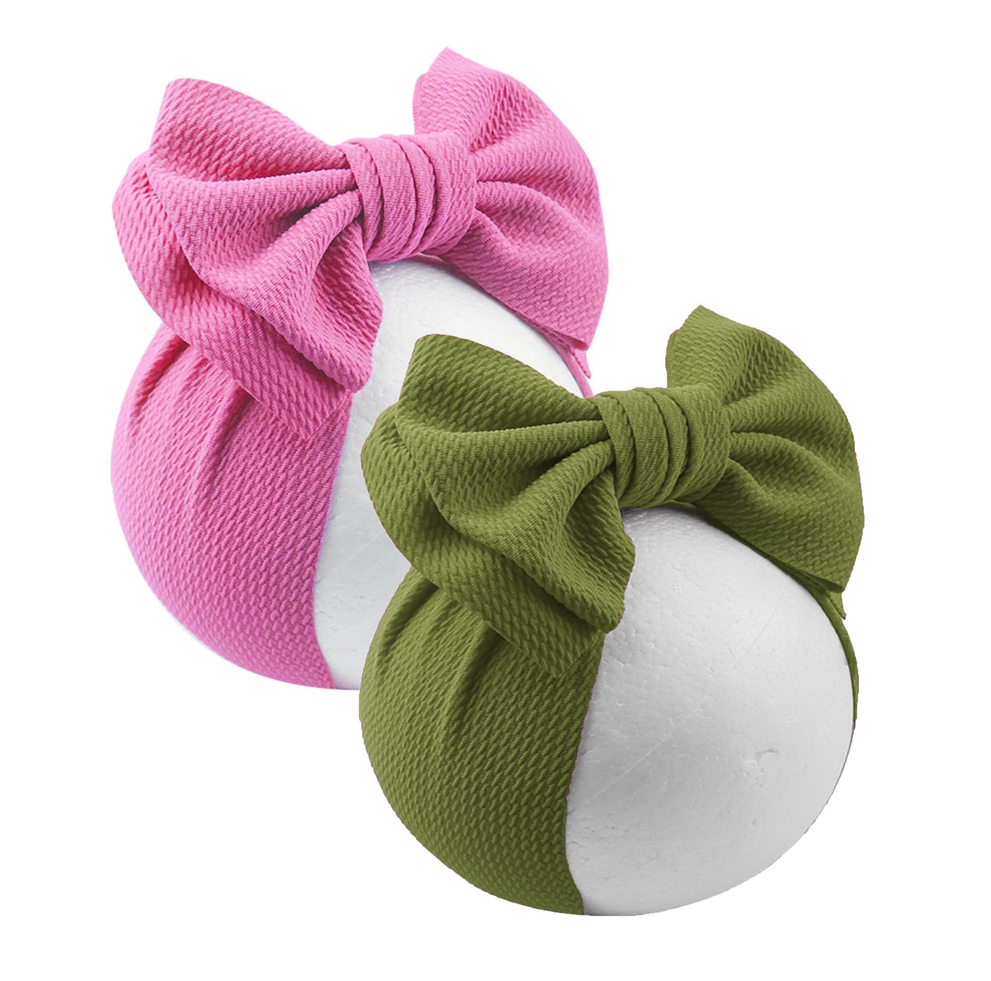 LDDCX Bows for Baby Girls Headband, Newborn Bows Headbands Baby Hair Bows Hairbands Hair Accessories.(FD104-Rose red Dark Bud Gr