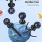 Slenpet Astronaut Portable Stroller Fan, Baby-Safe Clip-On With Detachable Flexible Tripod, Rechargeable Battery-Operated, 3-Spe