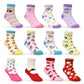 Tphon 12 Pairs Toddler Non Skid Socks With Grips Anti Slip Bottom, Cotton Non Slip Ankle Crew Socks For Boys, Girls, Kids(5-7Yea