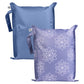 Tiny Twinkle Mess Proof Wet Bags | 2-Pack Reusable Waterproof Wet Bags for Swimsuits | Baby Clothes | Travel & Diaper Bag (Lotus