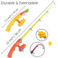 CozyBomB Magnetic Fishing Toys Game Set for Kids | Water Table Bathtub Kiddie Pool Party with Pole Rod Net, Plastic Floating Fis