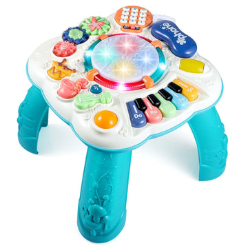 BACCOW Baby & Toddler Toys, Baby Activity Center 6 to 12-18 Month Old, Learning Musical Table Toys for 1 2 3 Year Old Boys Girls