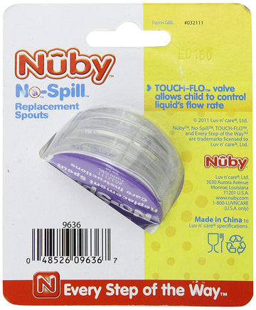Nuby 2-Pack Replacement Silicone Spouts For Select Nuby Cups