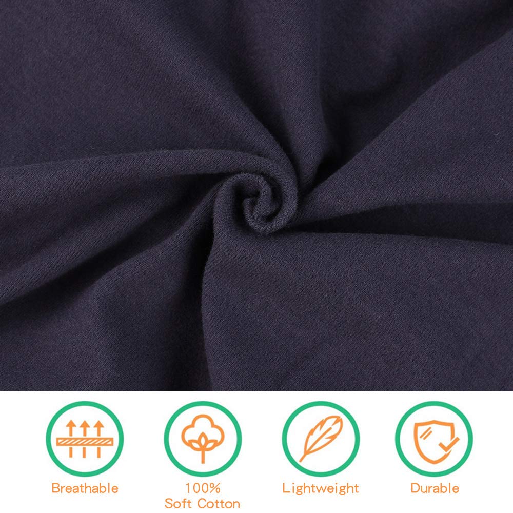 Pesaat Baby Swaddle Hat Set Bear Ears Boys Girls Beanie Newborn Baby Receiving Blanket Autumn Winter (Navy(Hat+Swaddle), 0-6 Mon