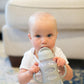 Dr. Browns Milestones Wide-Neck Sippy Straw Bottle With 100% Silicone Handles, 9Oz/270Ml, Gray, 1 Pack, 6M+