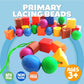 Skoolzy 46 Pcs Lacing Beads - Large Beads for Preschool Learning Activities, Sensory Toys for Toddlers 3-4, Autism Toys for Todd